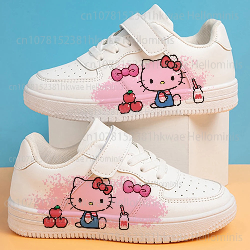 Hello kitty girls Shoes sneakers for children Student Casual basketball shoes Kid Sneakers Running Fashion Sports Shoes