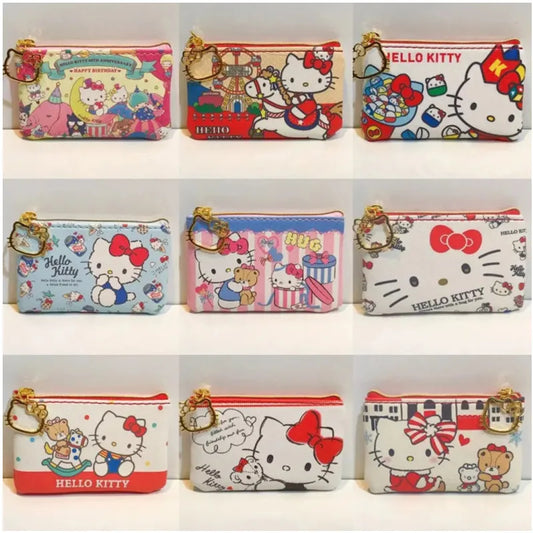 Hello Kitty Cartoon Coin Pouch Purse Creative Small Wallet My Melody Bags girls purse Kawaii Wallet Kid Purses