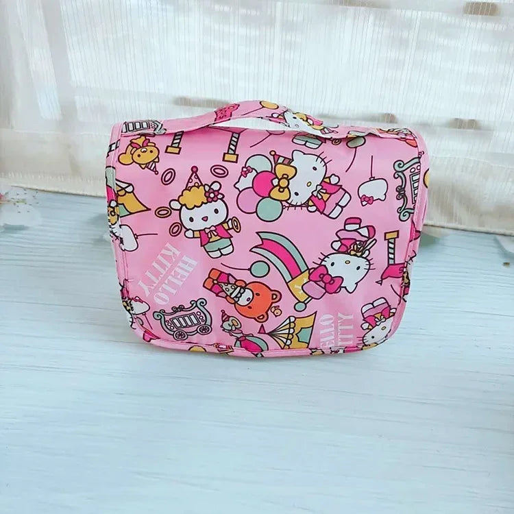 Hello kitty handbag Cinnamoroll Melody cartoon hanging wash bag cosmetic bag multi-functional storage bag