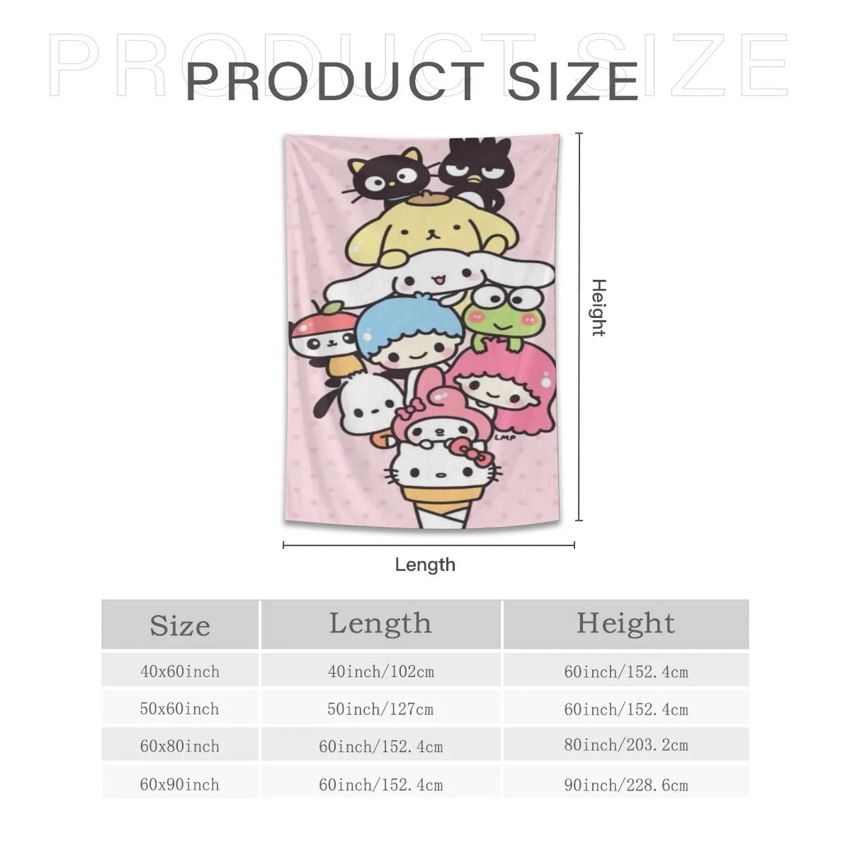 Cute Anime Sanrio Hello Kitty Kawaii Tapestries Room Decoration Items Home Décor Bedroom Wall Decorating Cloth