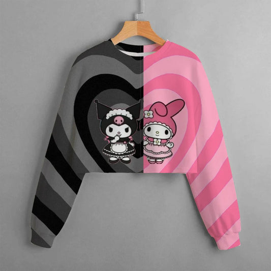 Hello Kitty Kuromi Hoodie Pattern Long sleeved Top for Children and Girls Outdoor Sports Top Sweatshirt