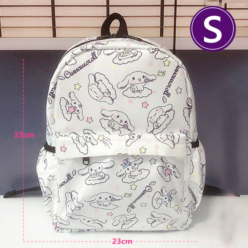 Kuromi hello kitty New Cute Backpack Large Capacity Student Schoolbag Shoulder Bag Girls Handbag Trip Storage Bag