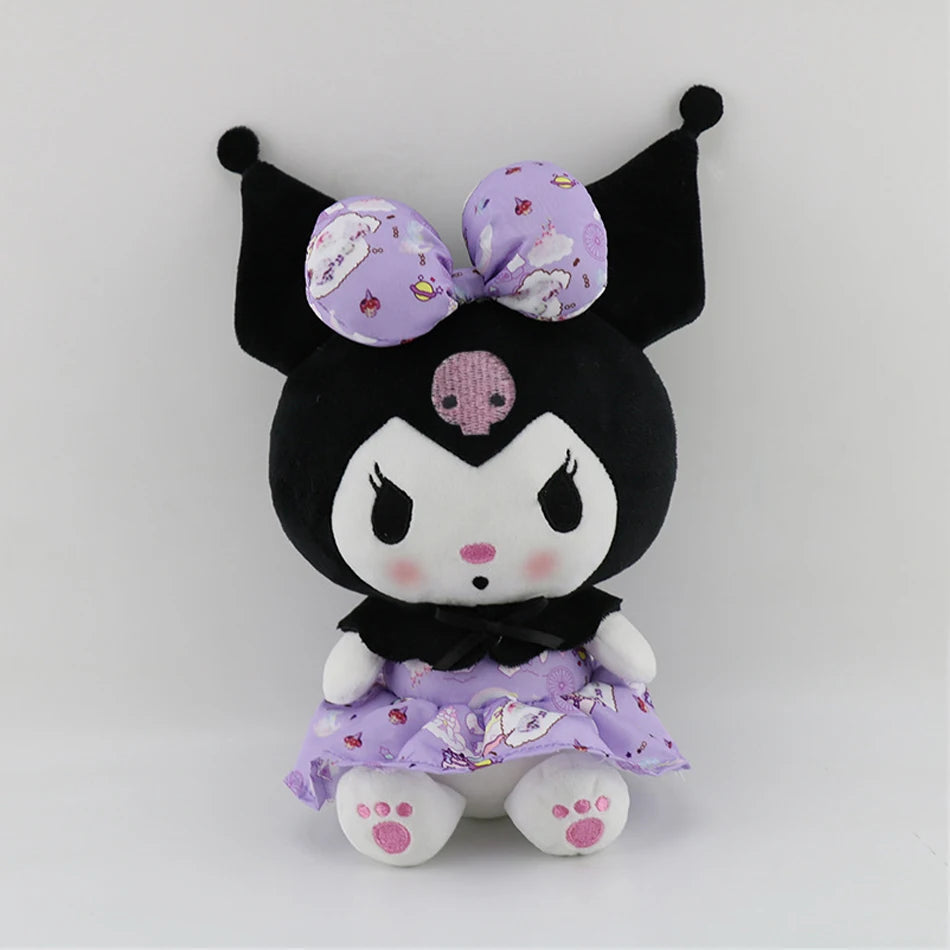 Cartoon Kawali Kuromi Hello Kitty My Melody Cinnamoroll Pillow Plush Toys Soft Stuffed Dolls for Kids Birthday Gifts