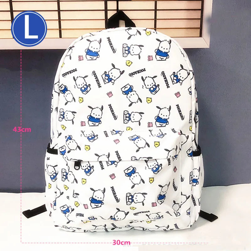 Kuromi hello kitty New Cute Backpack Large Capacity Student Schoolbag Shoulder Bag Girls Handbag Trip Storage Bag