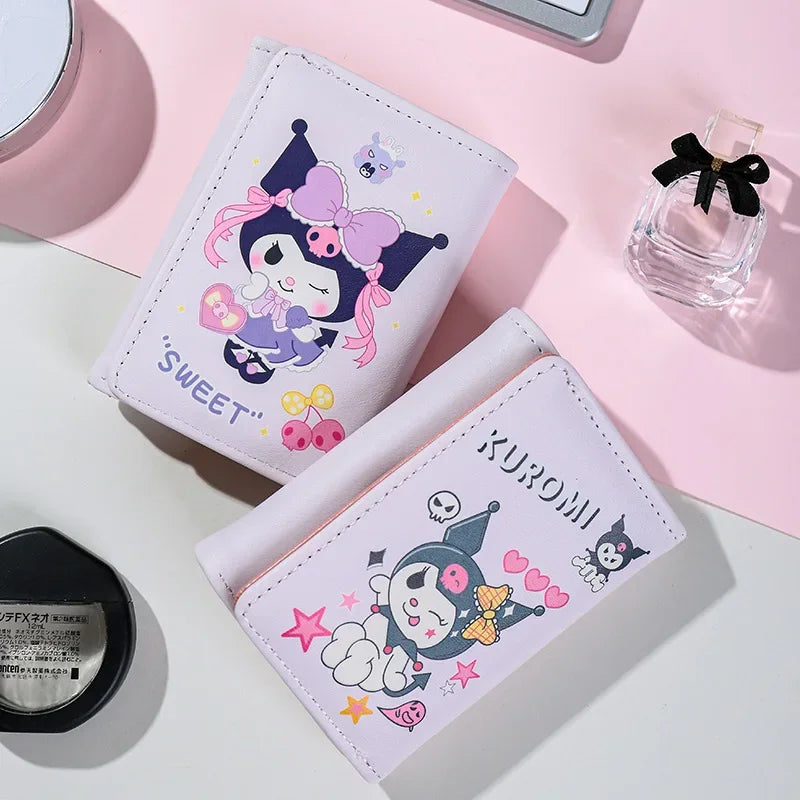 Kuromi Coin Purse Cute Cartoon Cinnamo roll Convenient Carrying Waterproof Resistant To Dirt Girl & Child Holiday Gifts