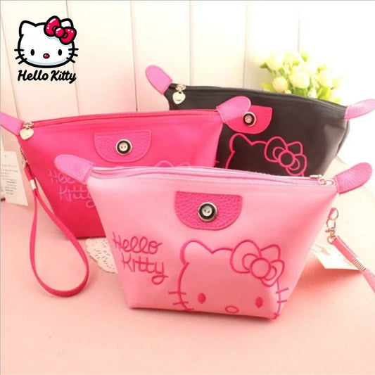 Hello Kitty Large Travel Cosmetic Bag for Women Cosmetic Organizer High-capacity Makeup Bag Storage Pouch for Female Makeup Box