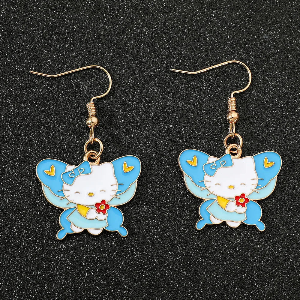 Cartoon Series Earrings kawaii My Melody Hello Kitty Earrings Girls Birthday Party Jewelry Accessories Gifts