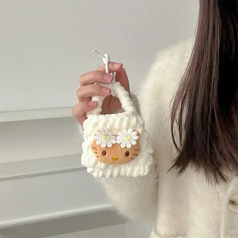 Hello Kitty Anime Toys Wallet Women Bags Cute Children Coin Purse Kawaii Girls Headphone Bag Fashion Kids Birthday Gifts