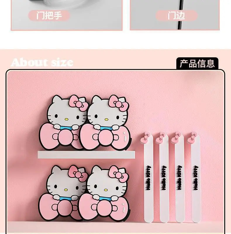 Kawaii Sanrio Cute Cartoon Car Door Anti-Collision Sticker Hello Kitty Transparent Collision Strip Decoration Car Accsesories