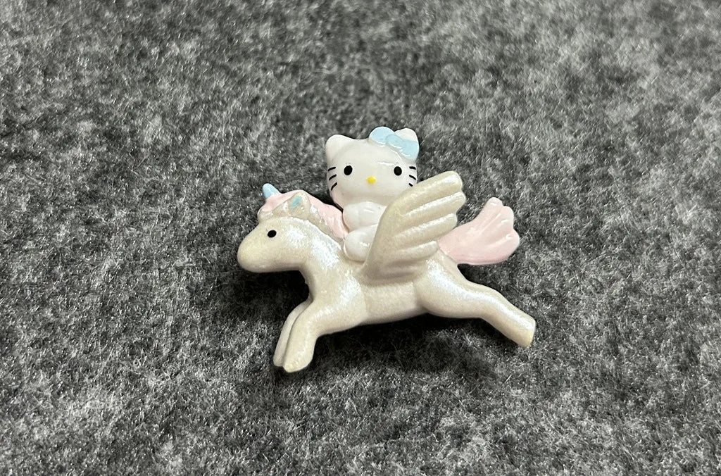 Anime Mini Hello Kitty Sitting Fluorescent Rabbit Pegasus DIY Patch Material Accessories Hairpin Accessories Doll Handmade Toys