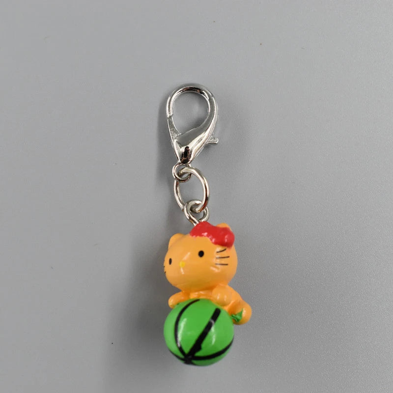 Kawaii Hello Kitty Toys Keyring Anime Cute Dress Up Doll Y2K Keychain Pendant Accessories Gift