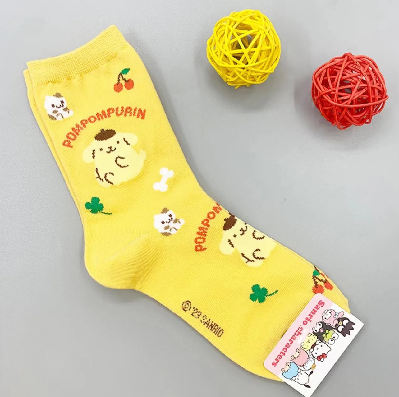 Women Hello Kitty Kuromi MyMelody Cute Cotton Blend Ankle Socks Set Kawaii Soft Autumn Winter Warm Mid-Tube Sock One Size