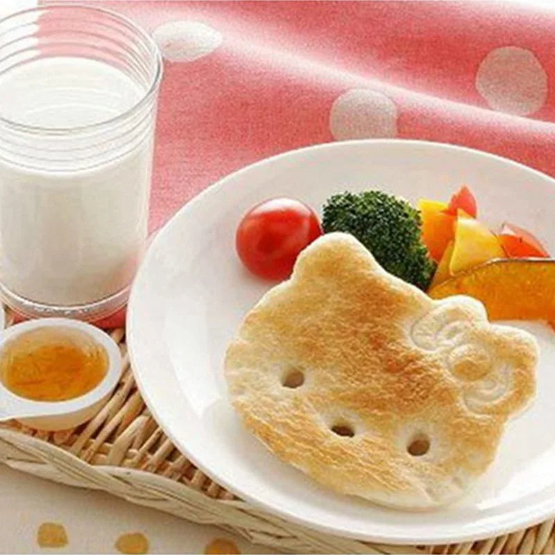 Hello Kitty DIY Mould Anime Kt Cute Cartoon Kids Sandwiches Cutter, Sealer Maker Dough/Cookie Press Pastry Tools