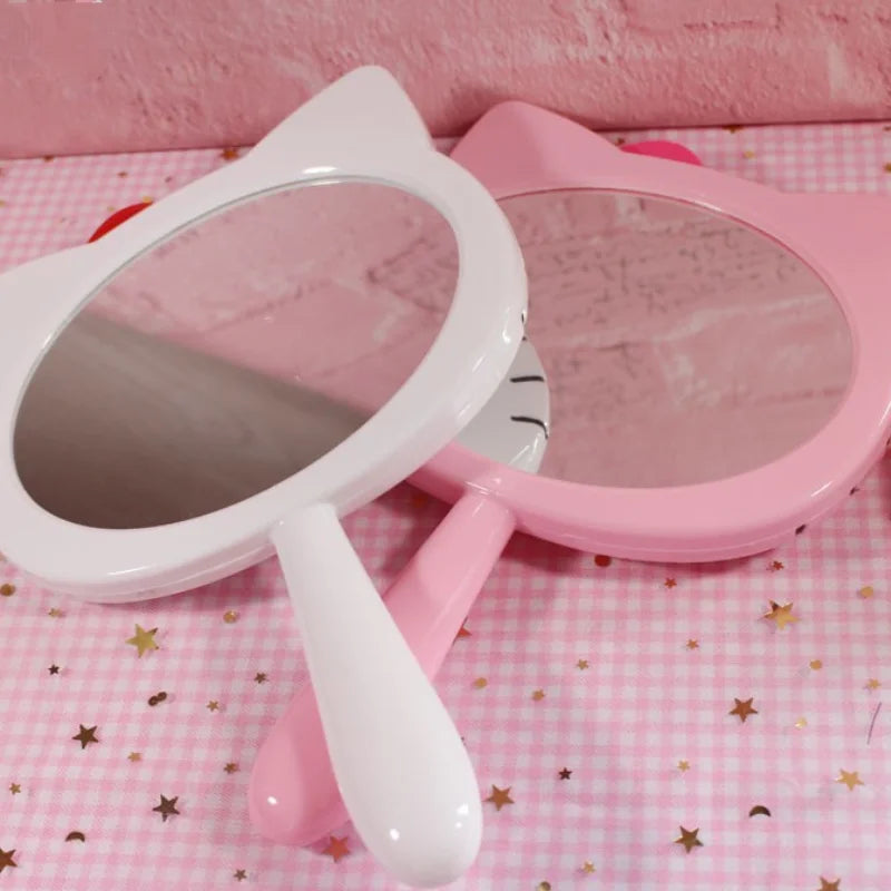 Hello Kitty Creative Cartoon Cute Princess Makeup Mirror Girl Heart In Desktop Small Table Mirror Female Student