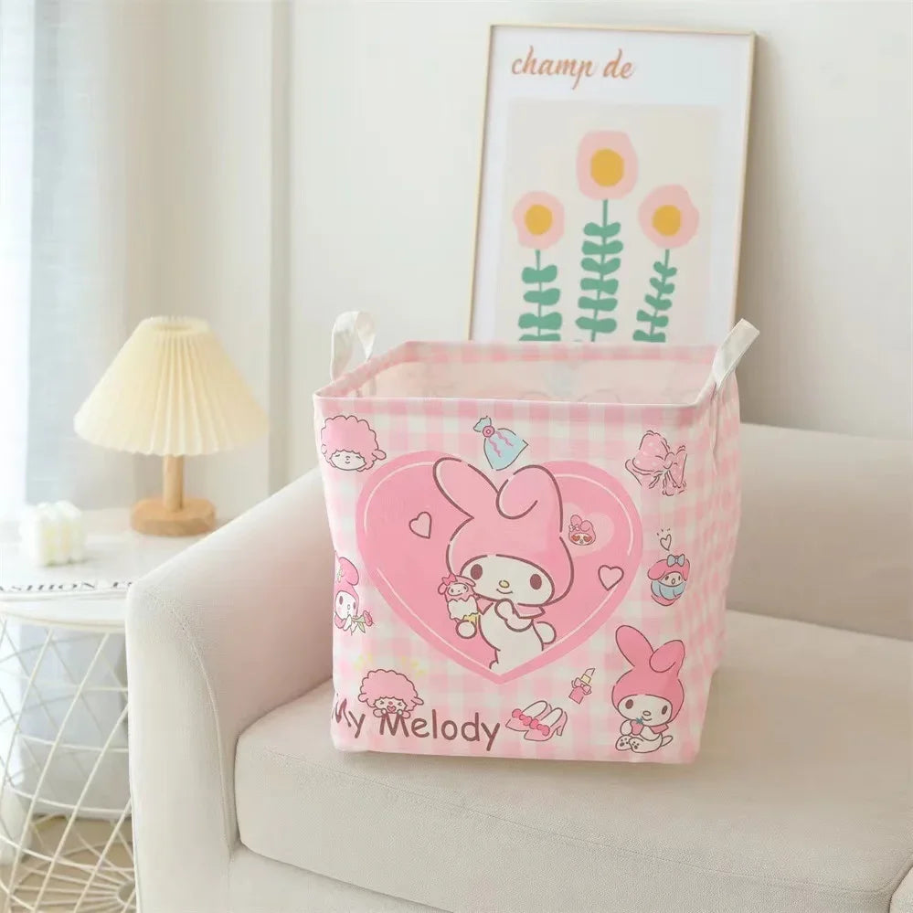 Hello Kitty Dirty Clothes Basket Storage Basket Large Capacity Dormitory Household Foldable Waterproof Dirty Clothes Basket