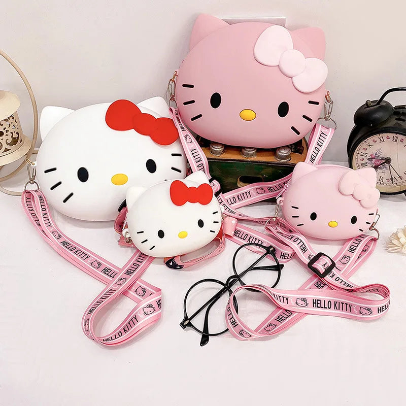 11cm/19cm Hello Kitty Crossbody Bags For Women Kawaii Messenger Bag Travel 3d Shoulder Small Purse Phone Bag Girlfriend Gift