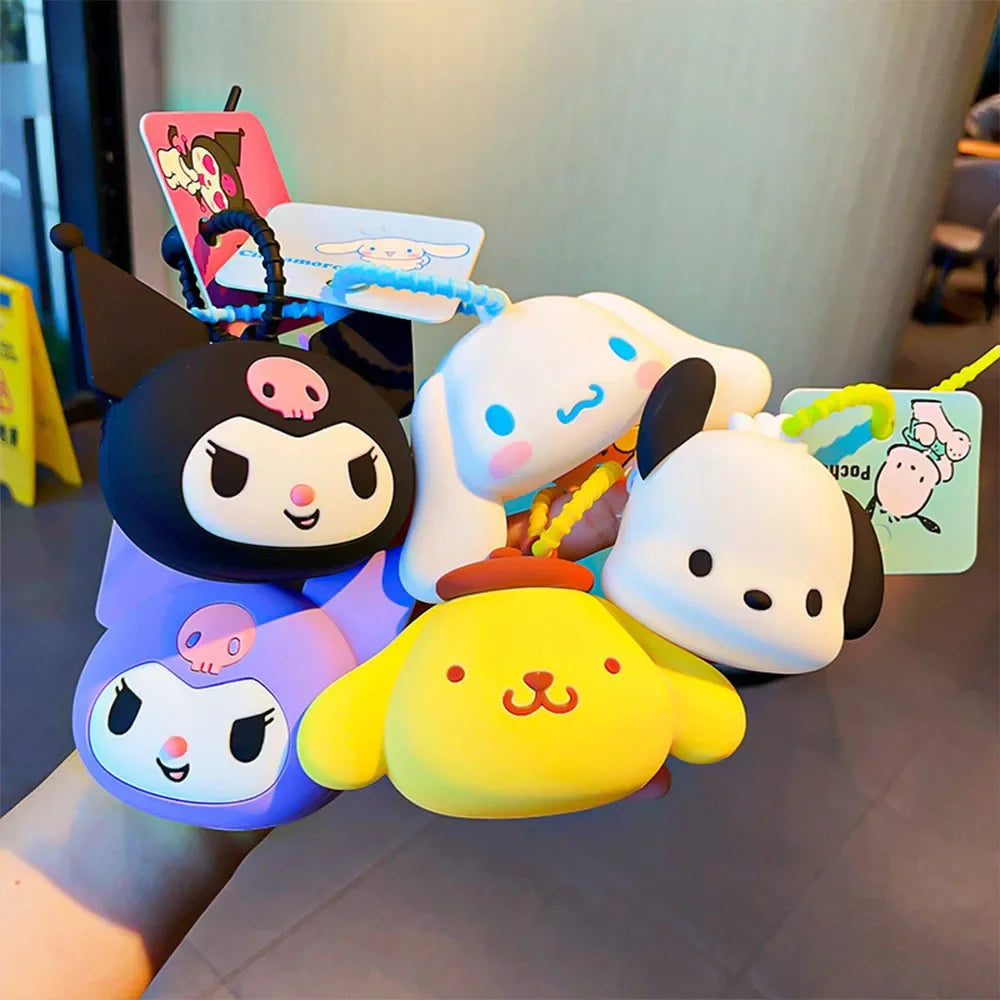 Coin Purse Bags My Melody Kuromi Cinnamoroll Pochacco Silicone Waterproof Mini Bag Kechian Toy Decorative Christmas Gifts