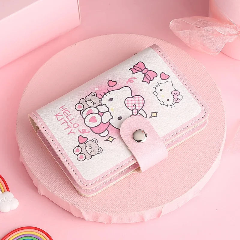 Cute Wallet Hello Kitty Coin Purse Kawaii Leather Card Holder Women Pu Casual Money Card Bag Kids Birthday Gift for Girls