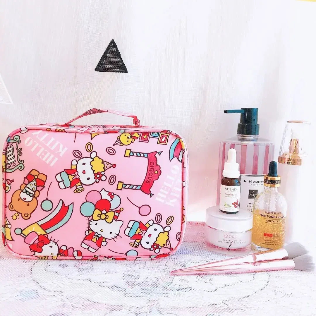 Hello Kitty Handbag Cartoon Waterproof Cosmetic Bag My Melody Travel Bag Toiletry Bag Storage Bag