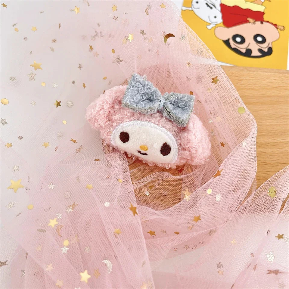 Clothes Matching Accessories Gift Hello Kitty My Melody Plush Small Brooch Bag Scarf Pin Kawaii Hello Kitty Cinnamo roll