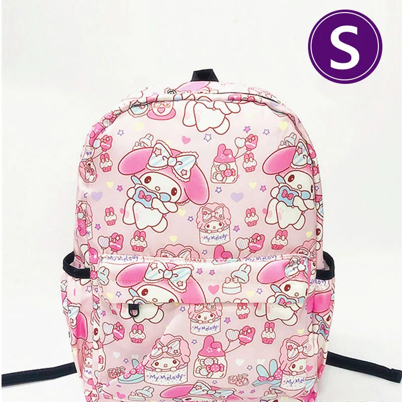 Kuromi hello kitty New Cute Backpack Large Capacity Student Schoolbag Shoulder Bag Girls Handbag Trip Storage Bag