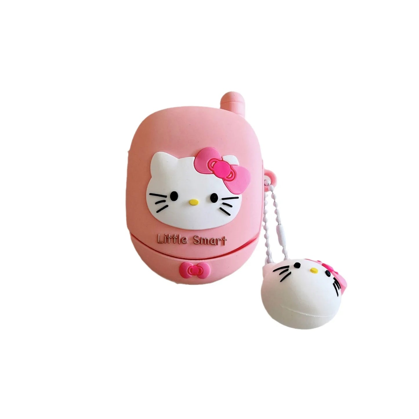 3D Phone Hello Kitty Case For Airpods 4 Generation Mirror Blue Earphone Cover For Airpods1 2 3 Pro Soft Silicone Protective Case