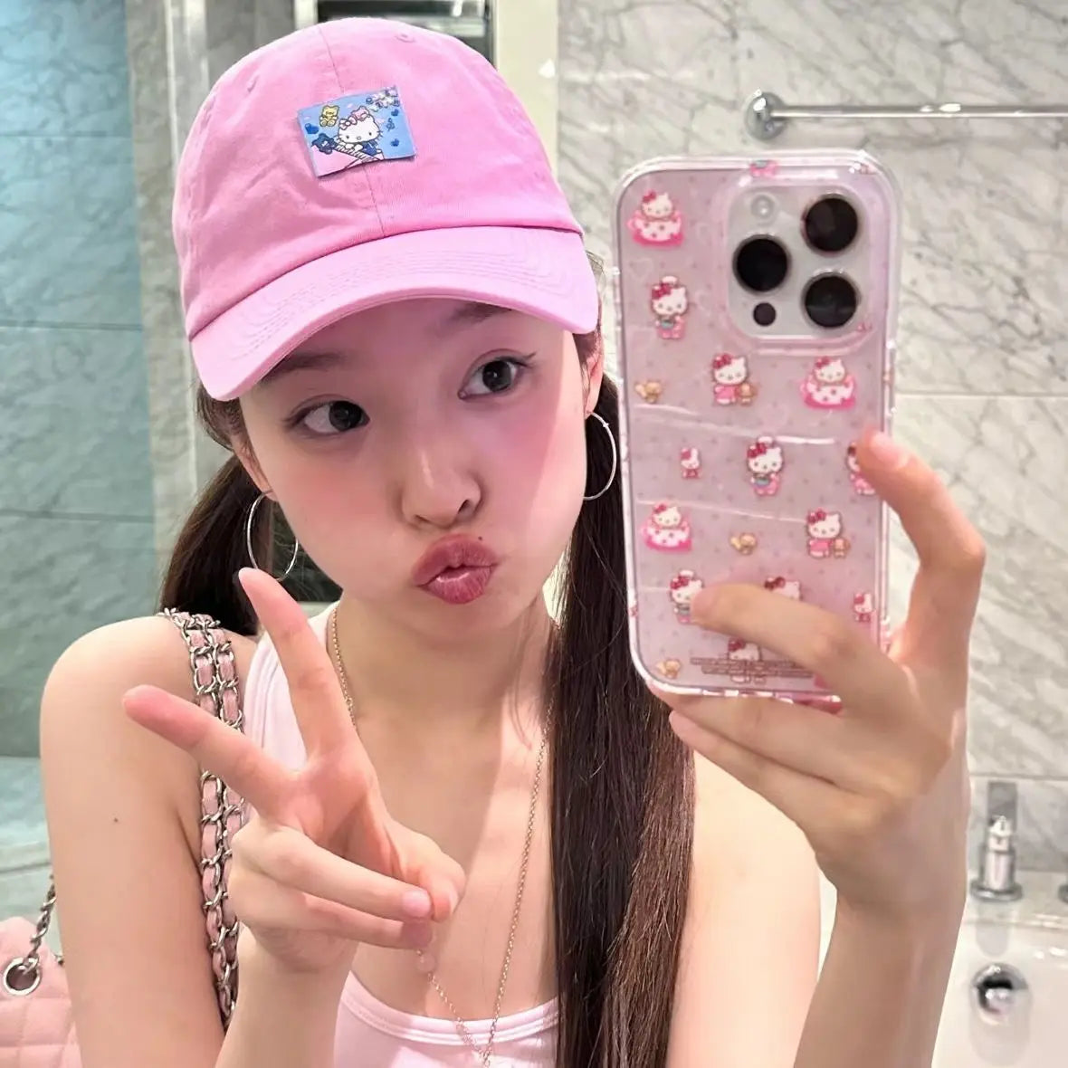 Hello Kitty Full Screen KT Phone Case For iPhone 15 14 13 12 11 ProMax XR XS MAX 7 8 Plus Y2K Girl Cute Anti Fall Back Cover