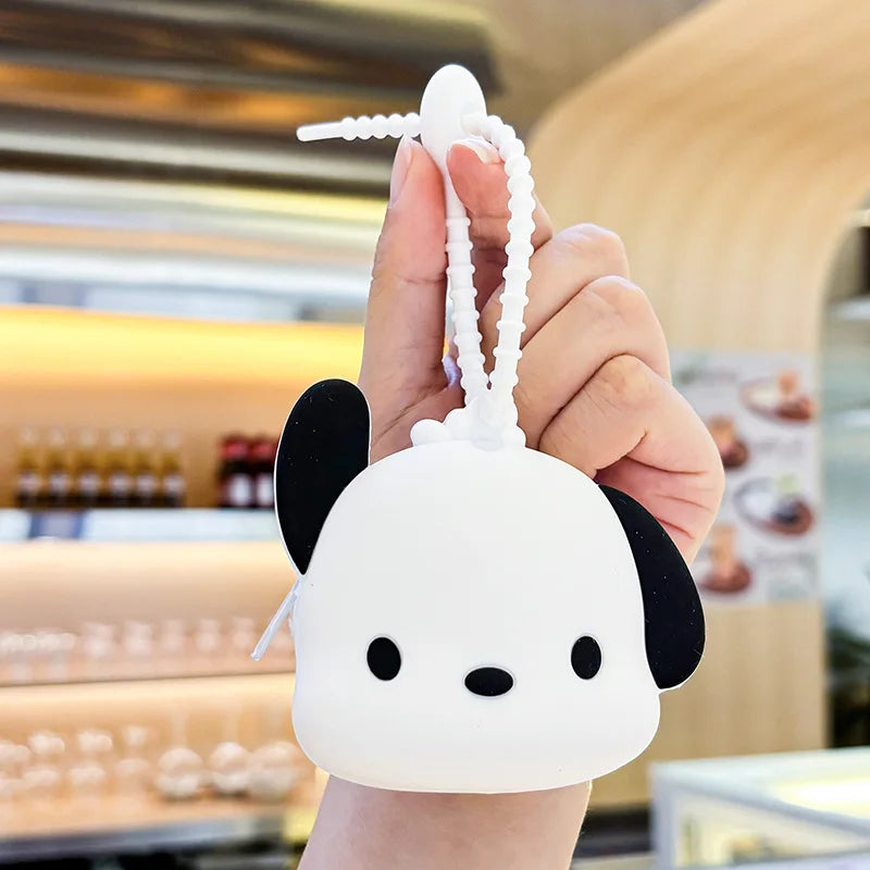 Wallet Kuromi Hello Kitty Cinnamoroll Waterproof Coin Purse Bluetooth Headset Bag Toy My Melody Pendant Girls Kids Gifts