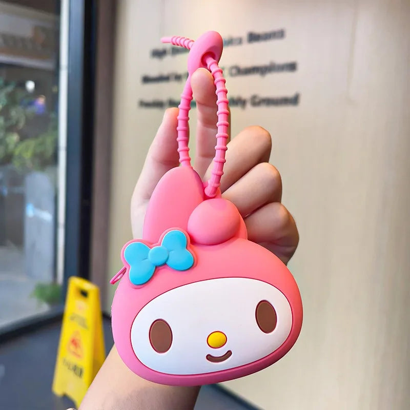 Wallet Kuromi Hello Kitty Cinnamoroll Waterproof Coin Purse Bluetooth Headset Bag Toy My Melody Pendant Girls Kids Gifts