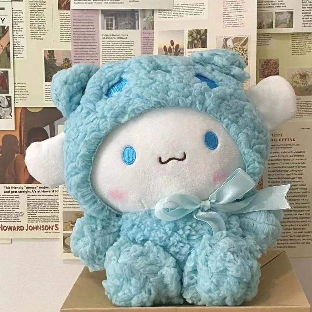 25Cm Kawaii Plush Doll Toy Cute Hello Kitty Cinnamoroll My Melody Kuromi Pochacco Lovely Anime peluche Toys Gift For Kids