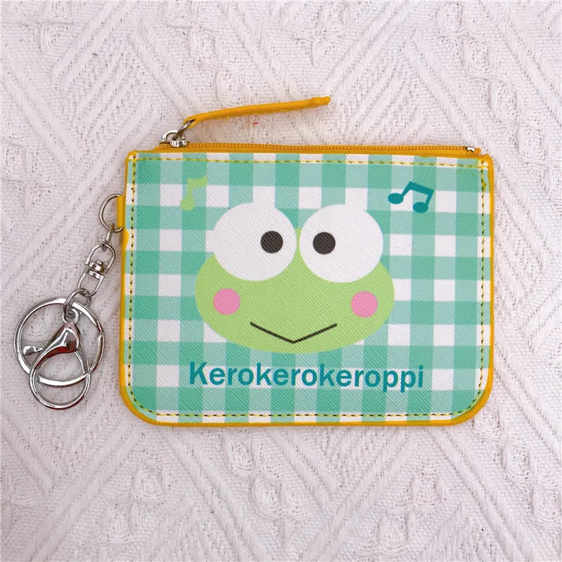 Kawaii Hello Kitty Wallet Melody Kuromi Cinnamoroll Coin Purse Women Anime Children Pu Card Holder Girls Christmas Gifts