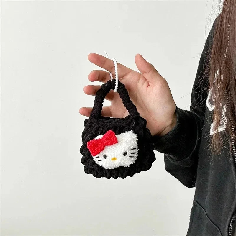 Hello Kitty Anime Toys Wallet Women Bags Cute Children Coin Purse Kawaii Girls Headphone Bag Fashion Kids Birthday Gifts