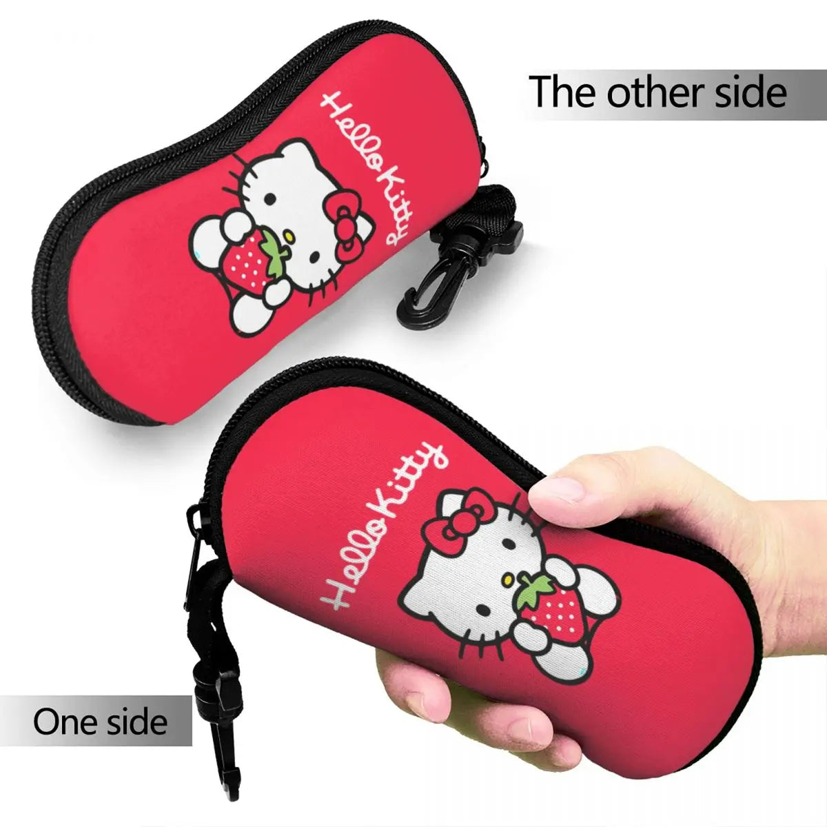 Hello Kitty Cute Cat Strawberry Glasses Case Girl Boy Travel cartoon cats Glasses Storage Box Cute Sunglasses Box