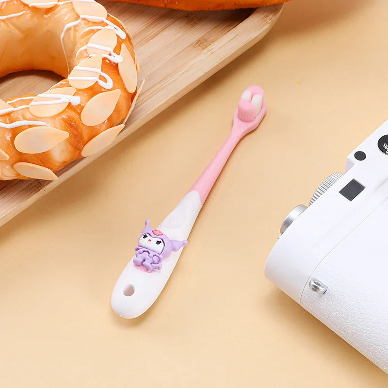 Children Toothbrush Anime My Melody Kuromi Household Soft Tooth Brush Kawaii Teeth Cleaning Oral Tool Cartoon Kids Gifts