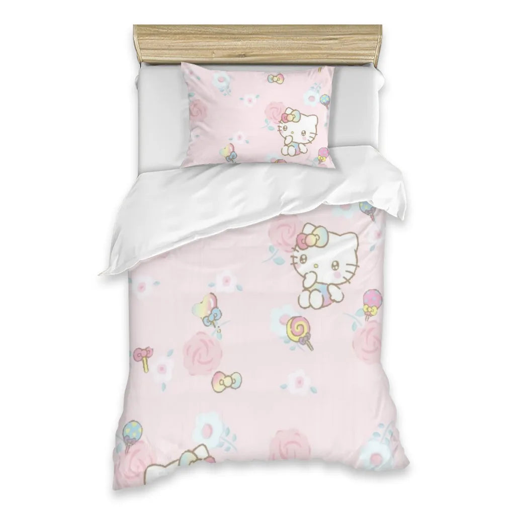 Hello Kitty Single Bed Sheets Set  Complete Case Single Linen Quilt Cover