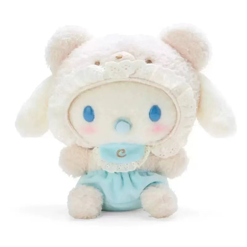 20CM Kawali Kuromi Hello Kitty My Melody Cinnamoroll Pillow Plush Toys Plushie Keychain Stuffed Doll Pendant for Kid Gift