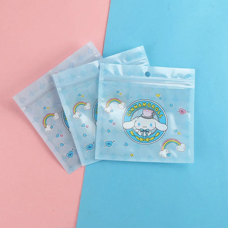 hello kitty my melody cartoon kuromi ziplock bag candy snack packaging bag storage sealed bag gift wholesale