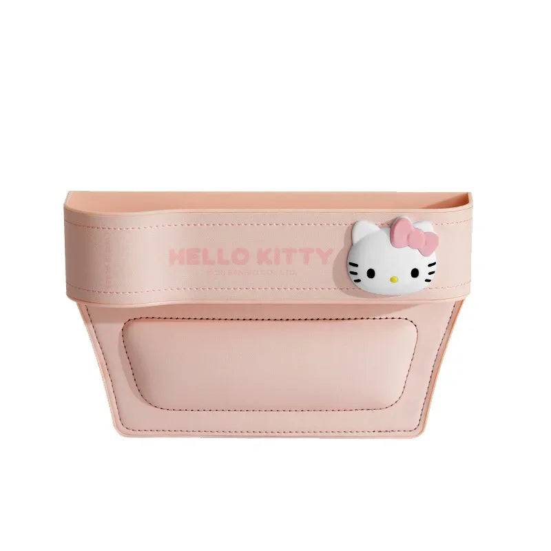 Hello Kitty Car Crevice Storage Box Multifunctional Cartoon Car Seat Clip Organizer Kawaii Sanrio Seat Gap Filler Organizer