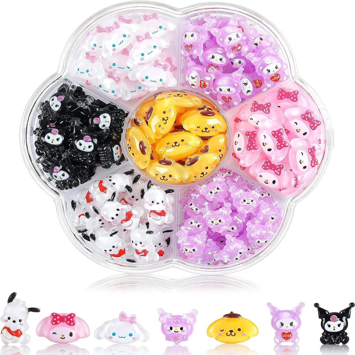 Hello Kitty DIY Nail Art Jewelry Decor Kawaii Kuromi Charms For Manicure DIY Nail Parts Rhinestone Toy Gift for Girls