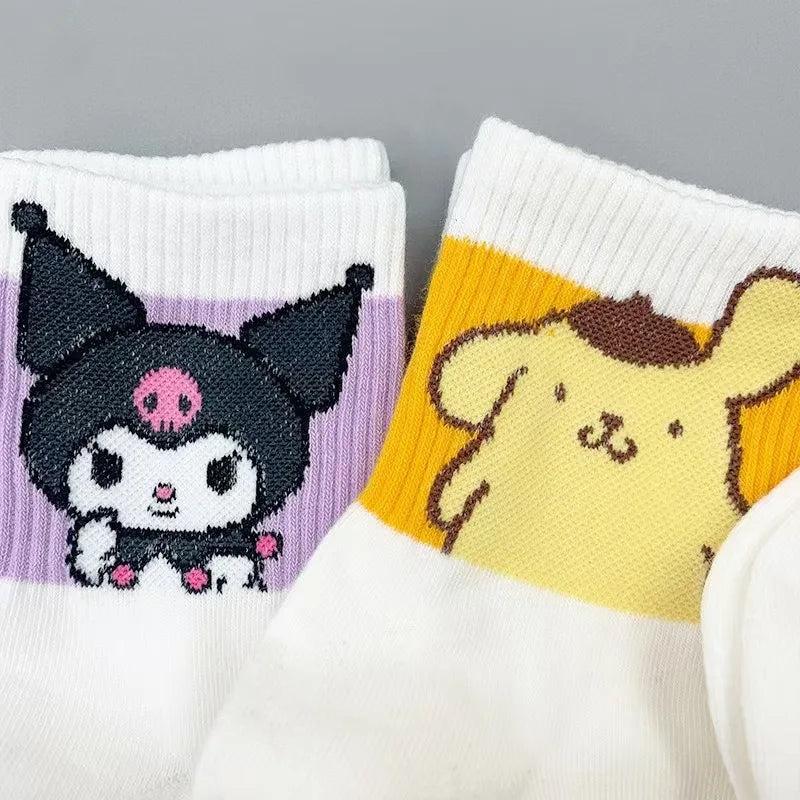 HelloKitty Socks Y2K Medium Kuromi Cartoon Cute Soft Comfortable Sock Kawaii Cinnamoroll Anime Periphery Socks for Girl