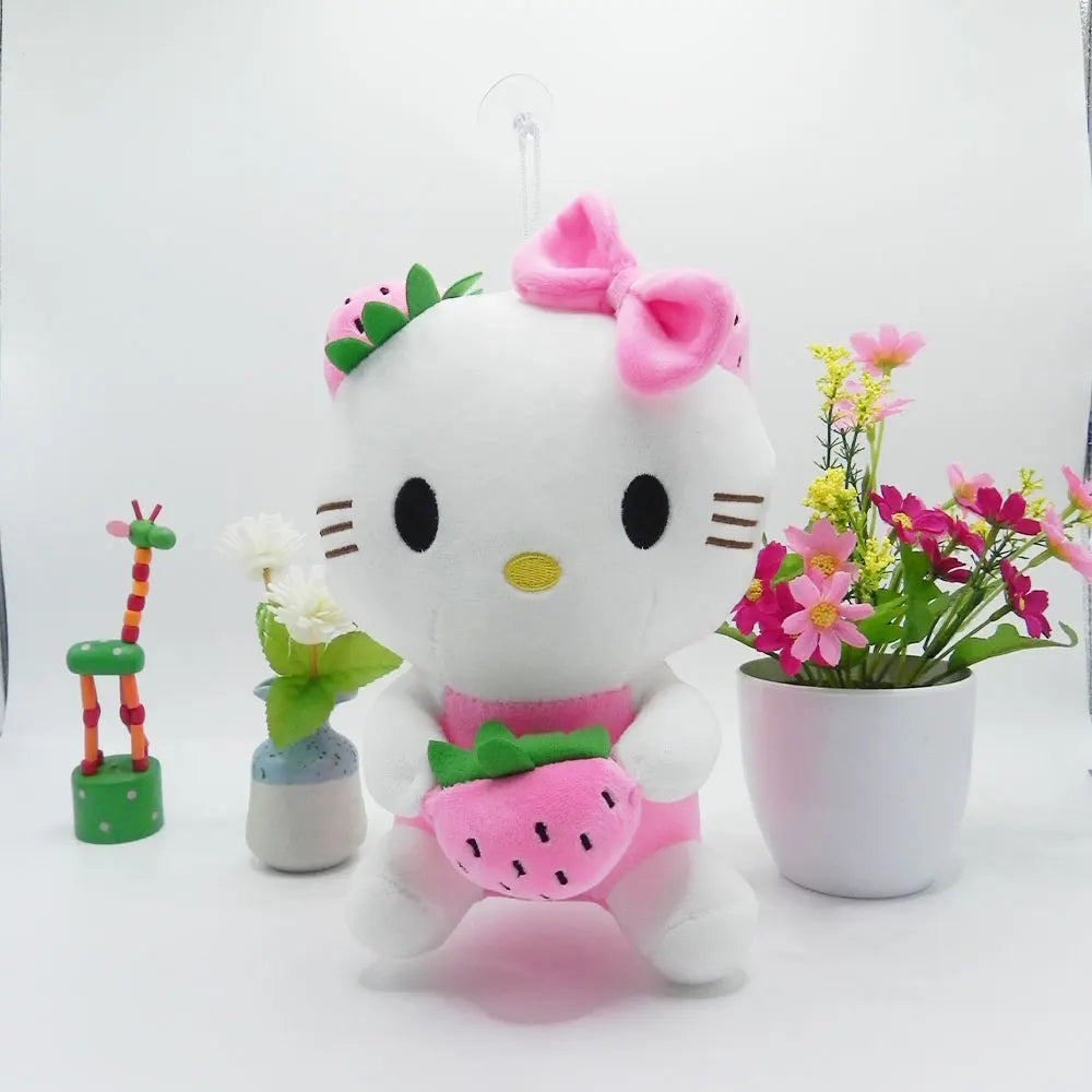 20cm Hello Kitty Plush Toys Cute Movie KT Cat Dolls Soft Stuffed kawaii Hello Kitty Toy Baby Christmas Gift