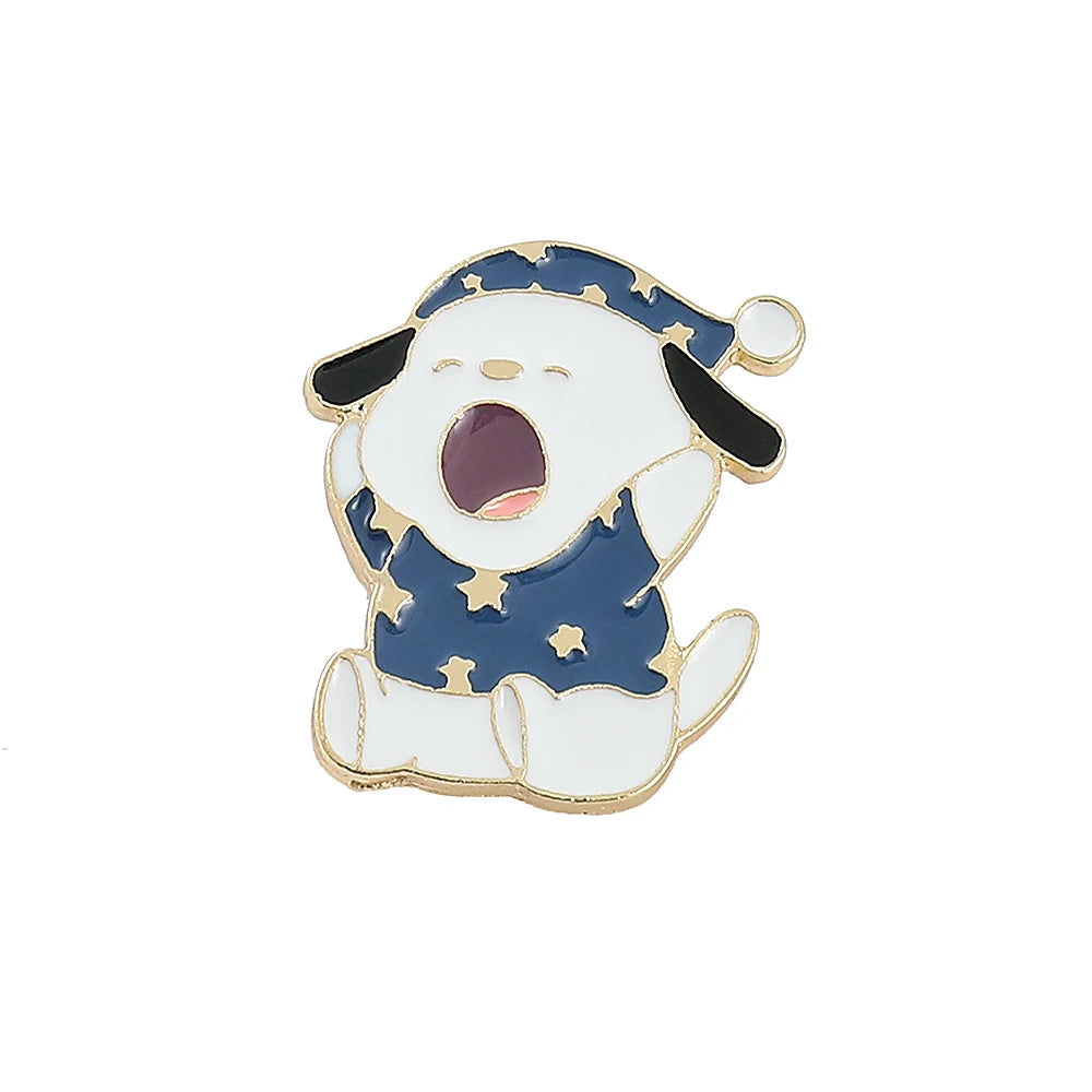 Anime Kitty Cat Enamel Brooch for Backpack Accessories Cute Kuromi Pochacco Metal Button Pins Jacket Badge Jewelry Accessories