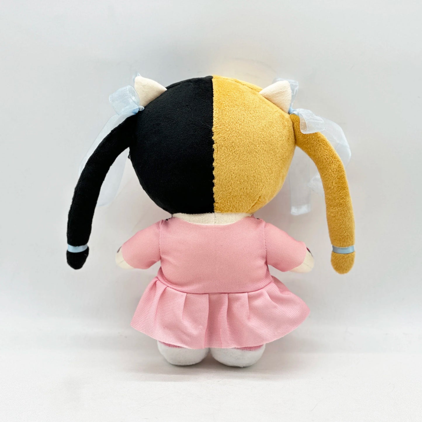 Hello Kitty Melanie Martinez Black and Yellow Hair Plush Doll with Pink Dress Plushies Stuffed Toys Boys Girls Fans Collect Gift