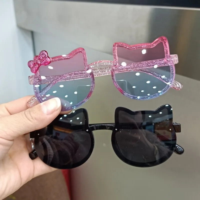 2025 New Sunglasses Kitty Sanrio Children Sunglasses Anti-UV Cute Super Cute Baby Glasses Essential Sunglasses for Outing Parties