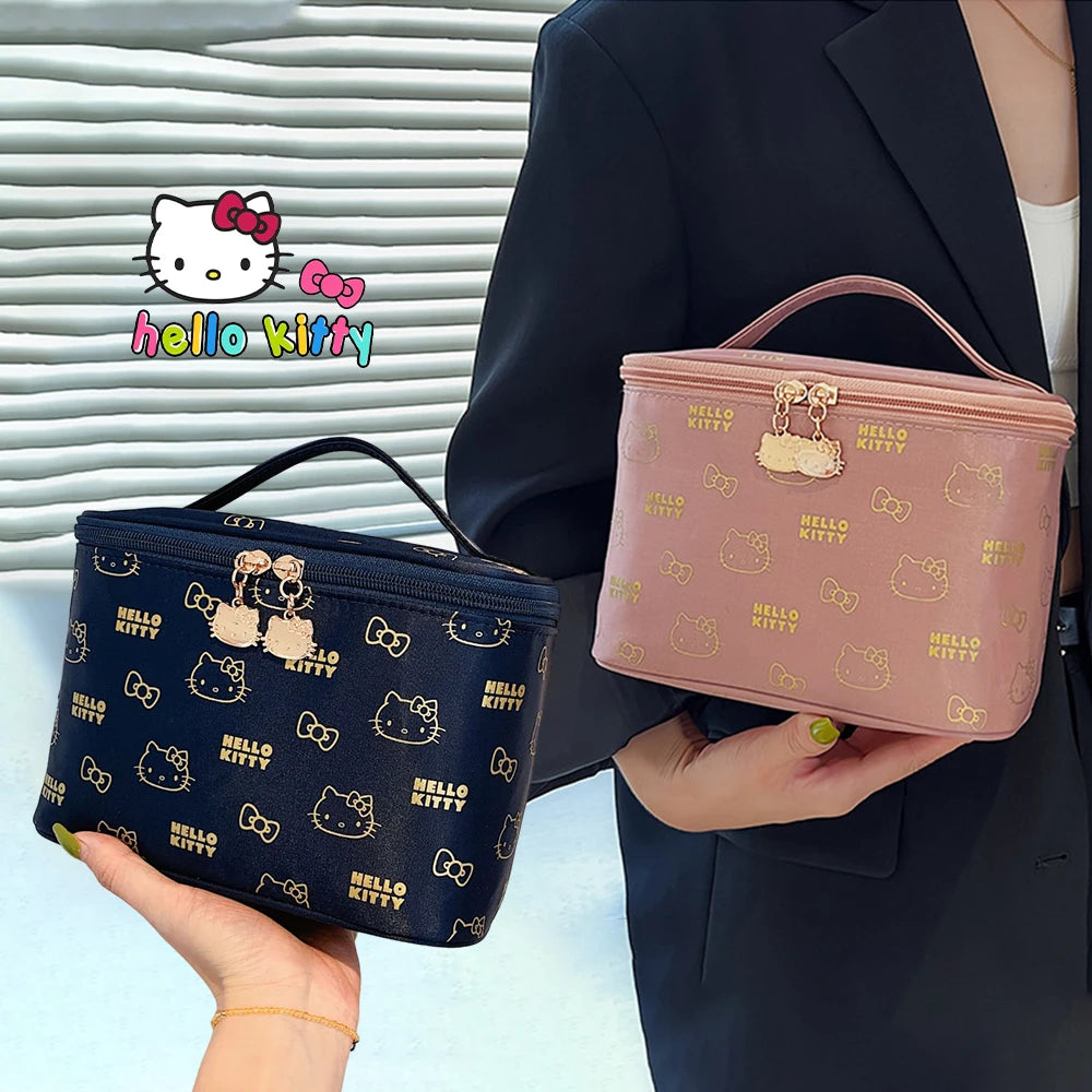 Hello Kitty Makeup bag Plush Stationery Bag Cute Cartoon Large Capacity Storage Bag, Kawaii Fashion Box handbag Toys Gifts