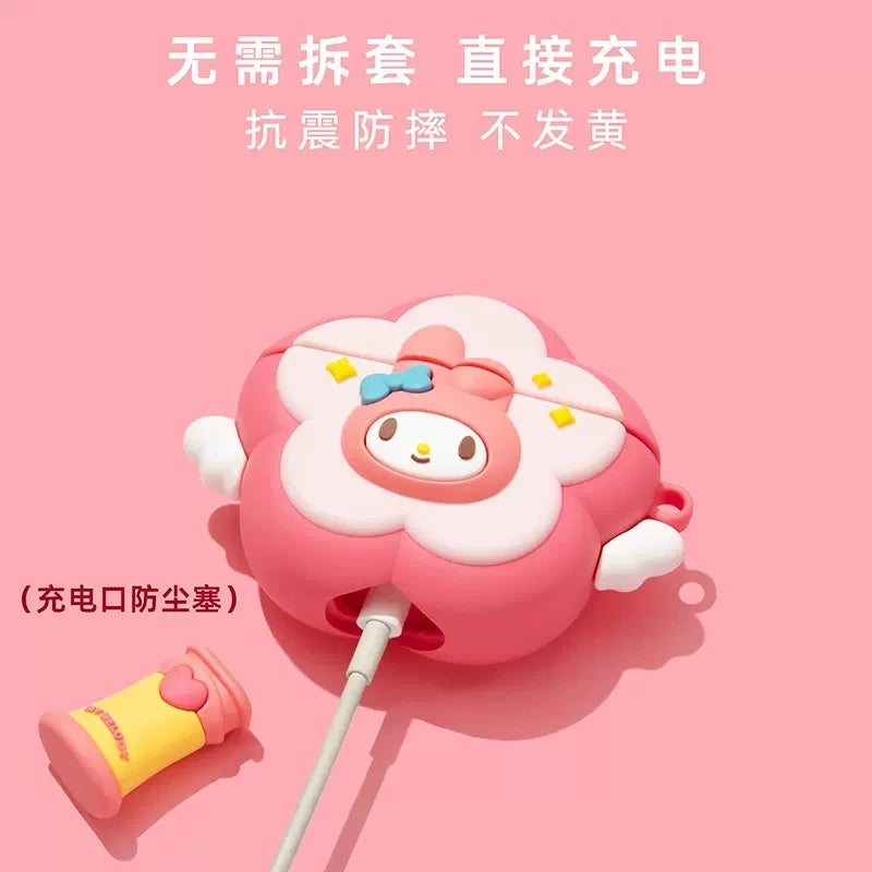 Magic Wand Hello Kitty My Melody Kuromi For Airpods 1 2 3 Pro Pro 2 Silicone Earphone Case Accessories Cover