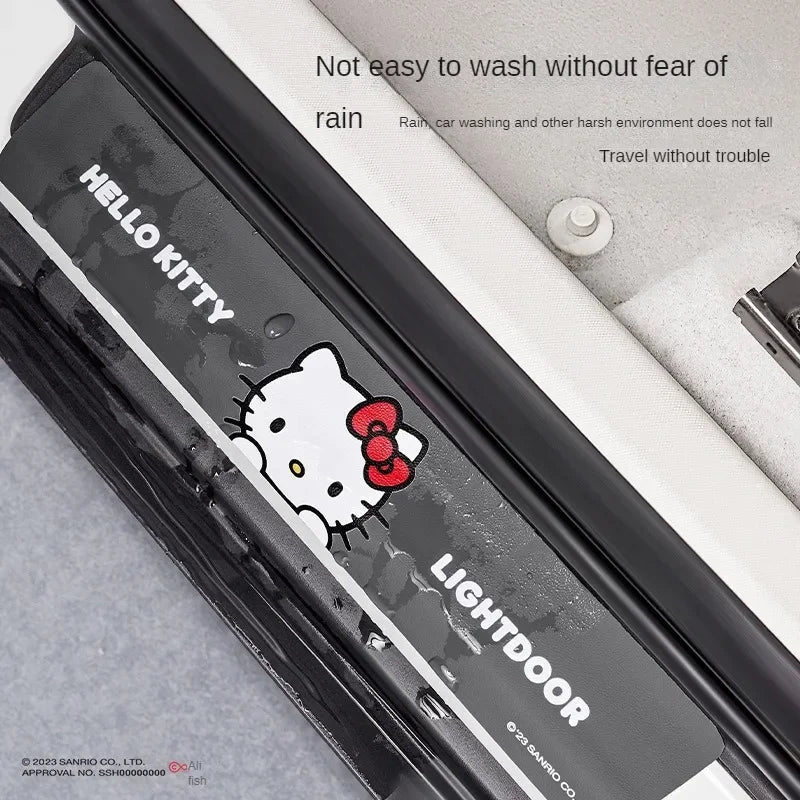 Kawaii Sanrio Car Door Sill Protection Strip Anti-Pedal Wear-Resistant Pu Cartoon Hello Kitty Cute Car Decoration Accessories