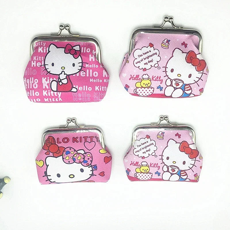 Hello Kitty Cartoon Coin Pouch Purse Creative Small Wallet My Melody Bags girls purse Kawaii Wallet Kid Purses