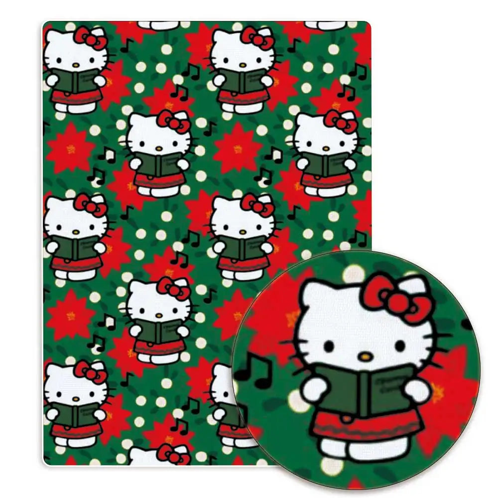 Hello Kitty 140x50CM Cartoon cotton fabric Patchwork Tissue Kid Home Textile Sewing Doll Dress Curtain Polyester cotton Fabric