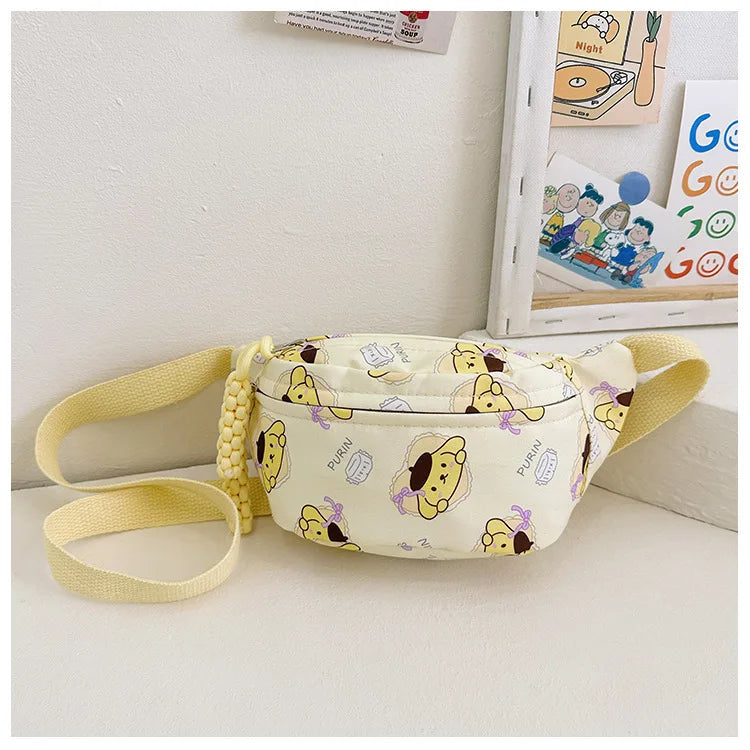 Cinnamoroll Crossbody Shoulder Bag Waist Storage Pouch Kuromi Chest Bag My Melody Hello Kitty Coin Purse Kid Girl Gift